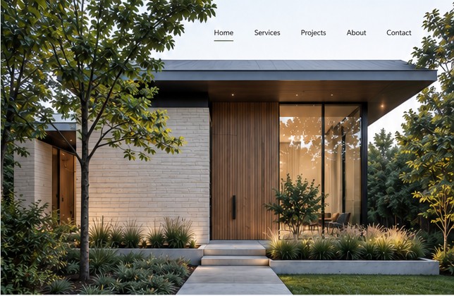 Contemporary residential architectural design